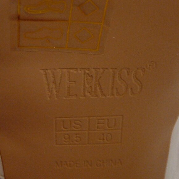 Wet Kiss White 6" Chunky Heel Double Platform Open Toe Sandals-US 9.5 EUR 40-NIB - Picture 7 of 9